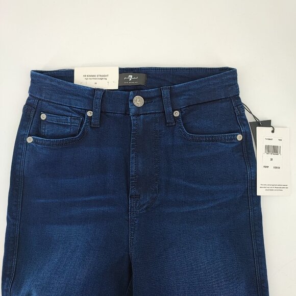 7 Seven For All Mankind Women's High Rise Kimmie Straight Leg Jeans Size 25 - Picture 3 of 16